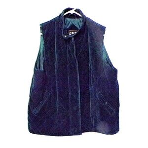 Climate Zone Hunter Green Zip & Snap Vest Size 14/16 Great Over Sweater Vest